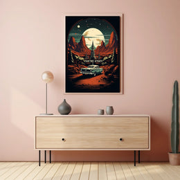 Retro Desert Adventure Poster