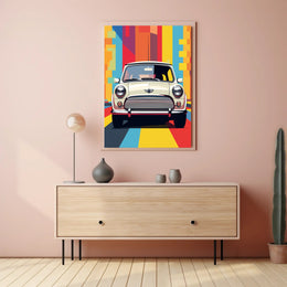 Retro Car Vibes Poster PosterGoat