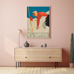 New Hampshire Ski Adventure Vintage Sports Poster PosterGoat