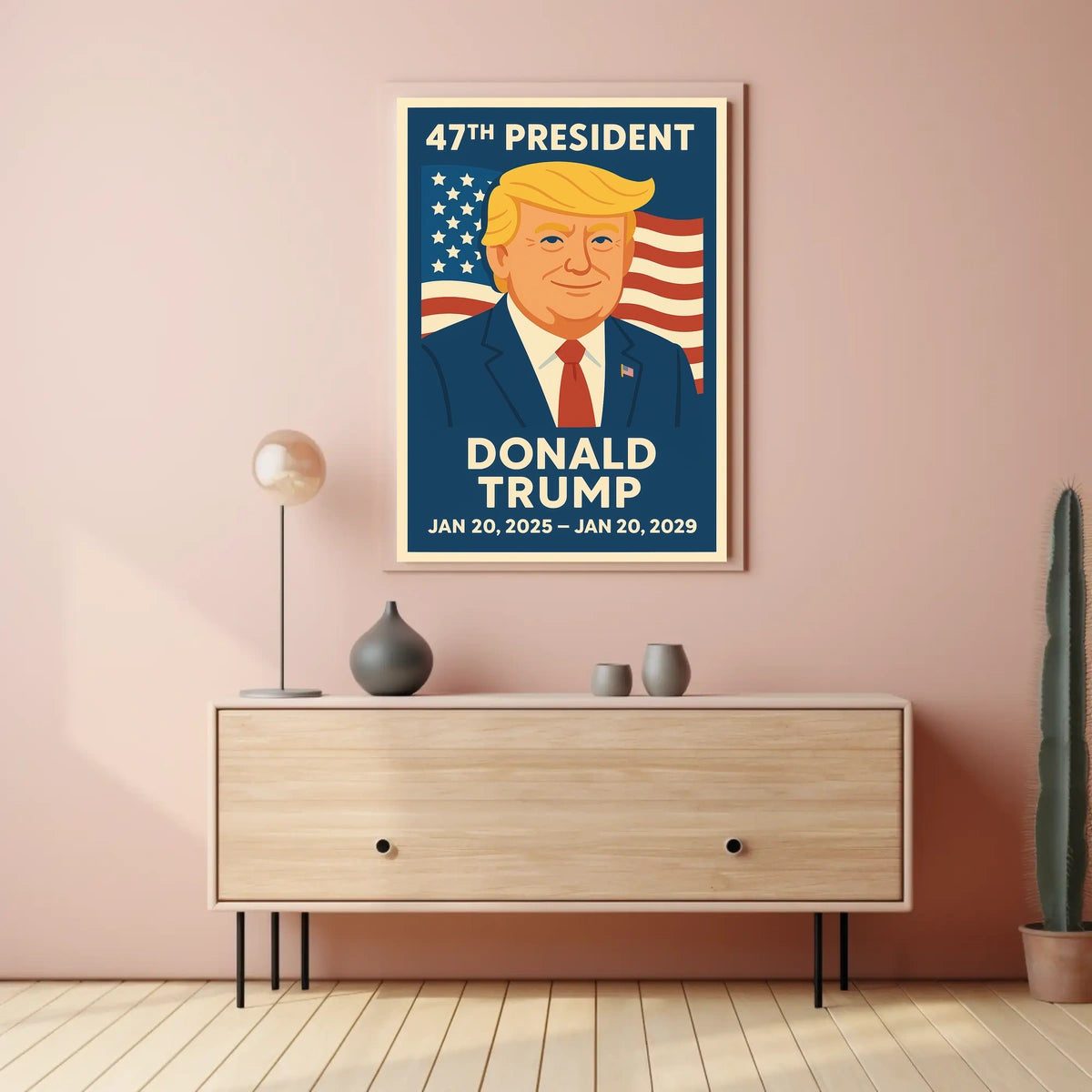 Patriotic American Presidency Modern Political Art Poster