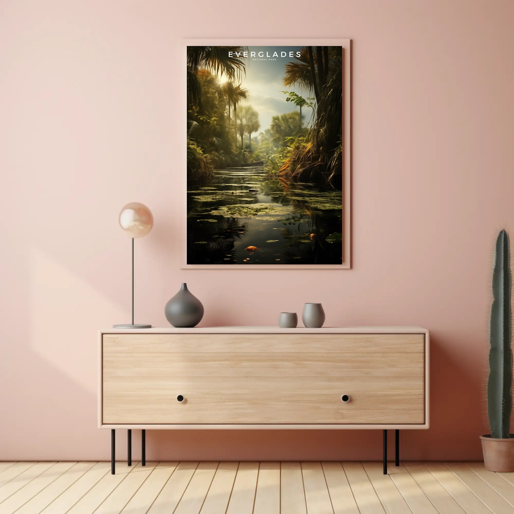Everglades Tranquil Travel Poster Scenic Wall Art Print