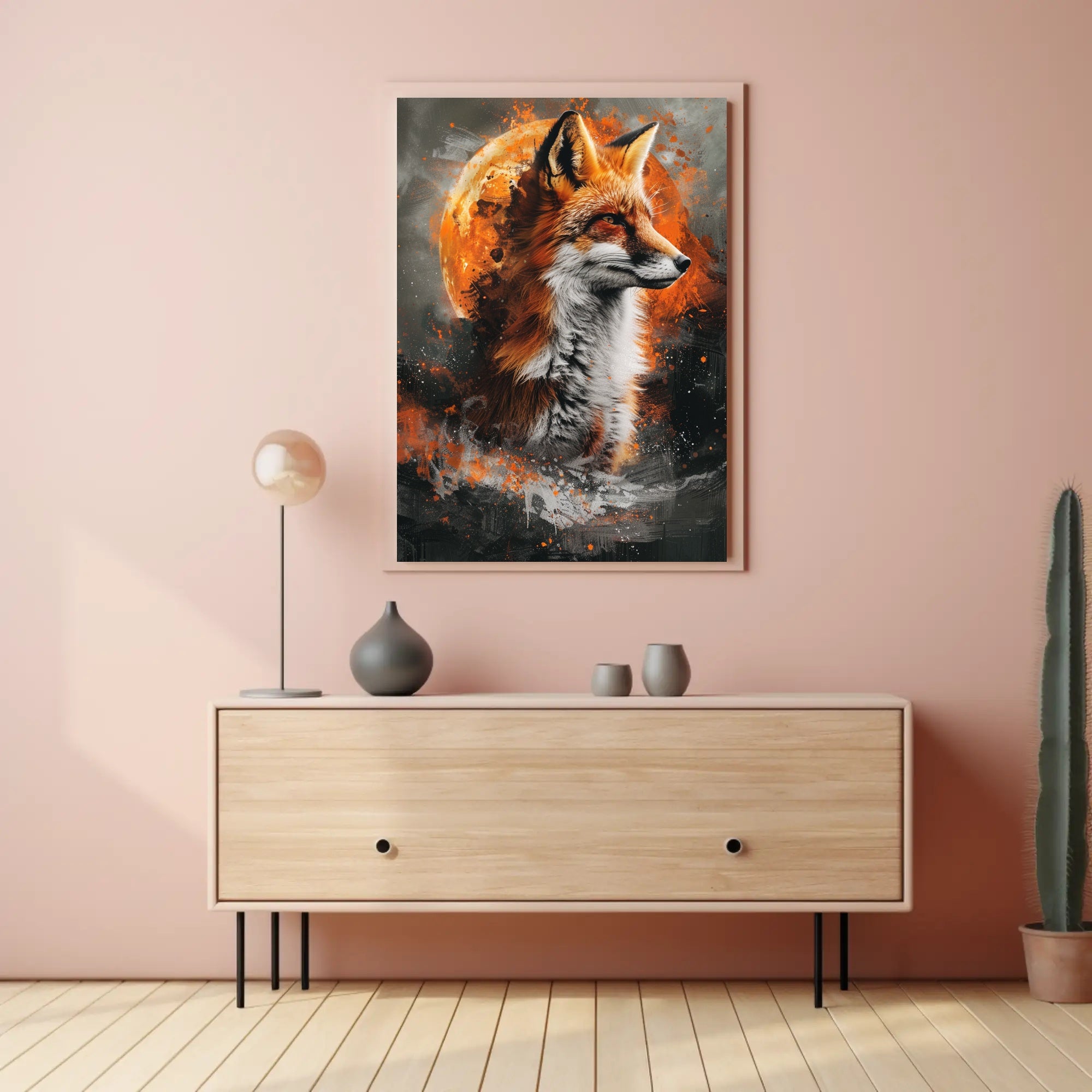 Majestic Fox in Cosmic Splendor Poster PosterGoat