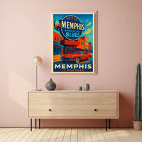 Memphis Home of the Blues Poster