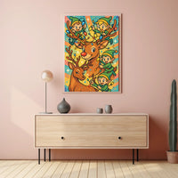 Festive Elves And Reindeer Poster