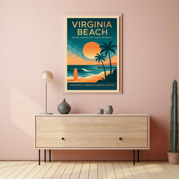 Virginia Beach Serenity Adventure Travel Poster