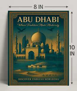 Abu Dhabi's Elegance: Tradition Meets Modernity Travel Poster