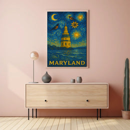 Maryland State House Van Gogh Artistic Heritage Poster