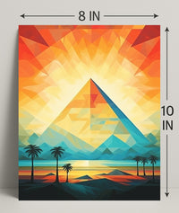 Abstract Pyramid Landscape Abstract Poster