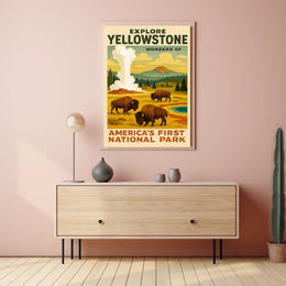 Explore Yellowstone Poster PosterGoat