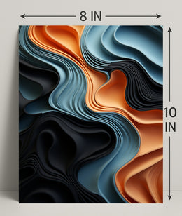 Abstract Waves Of Color Abstract Poster PosterGoat