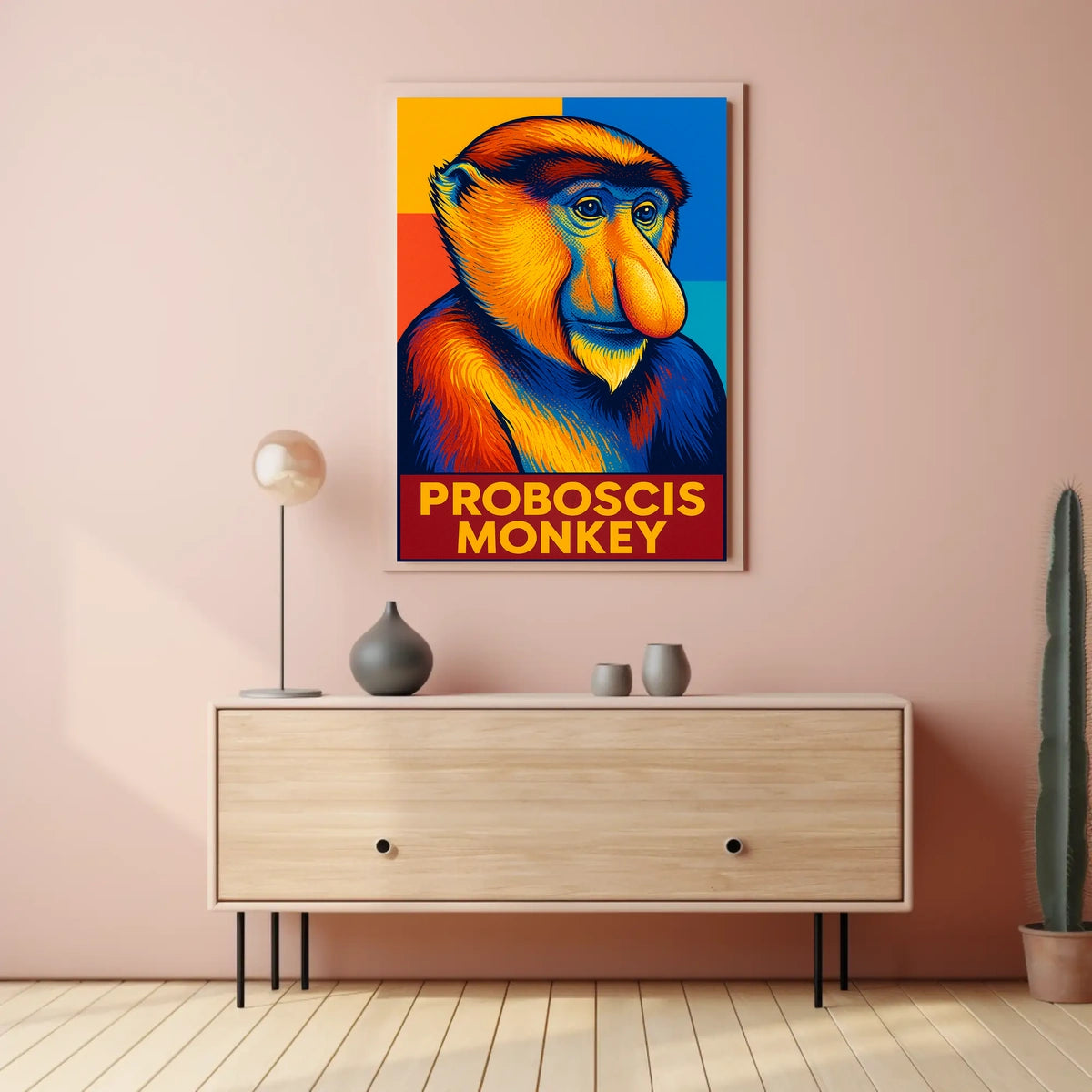 Proboscis Monkey Art Poster