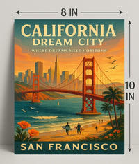 California Dream City Wall Art Print PosterGoat