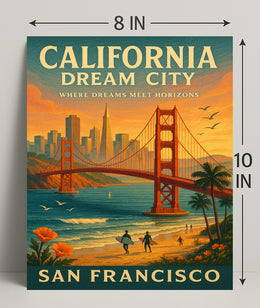California Dream City Wall Art Print PosterGoat