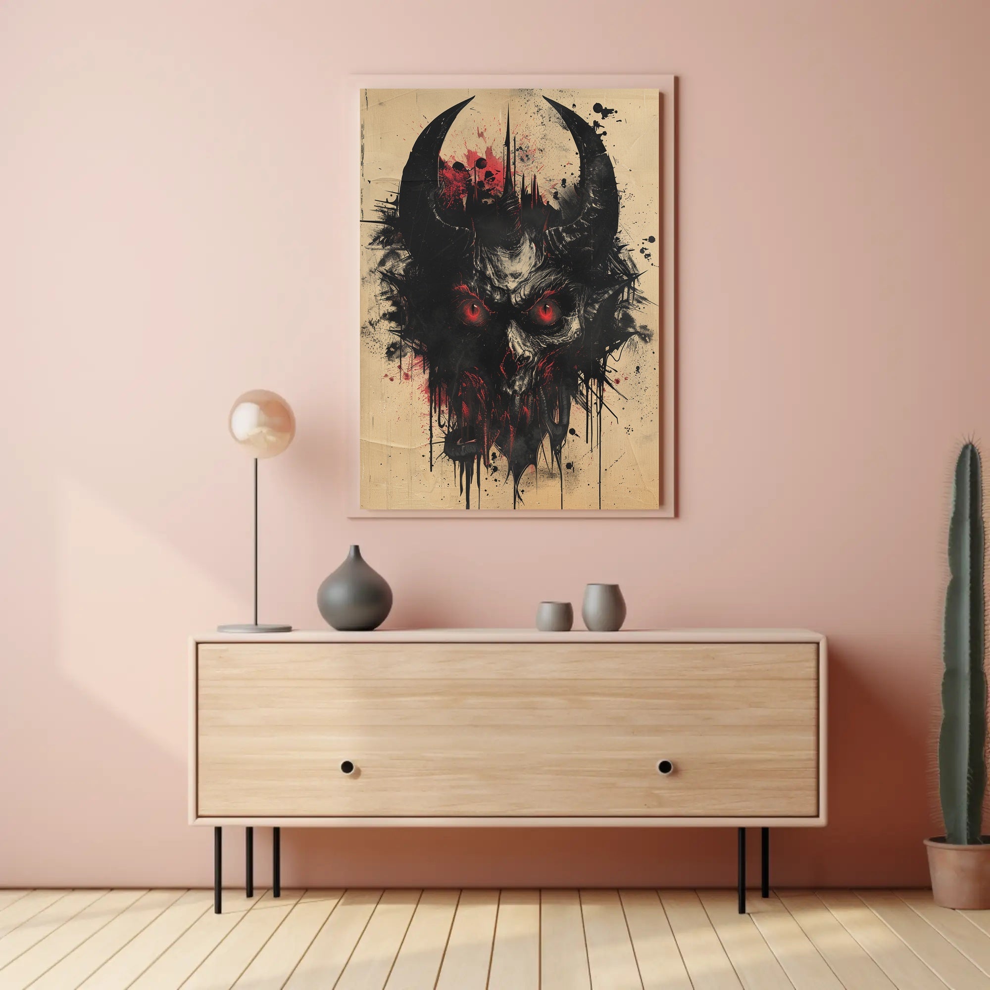 The Fiery Gaze Art Poster for Home Decor and Aesthetic Room Design PosterGoat