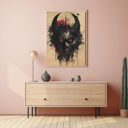 The Fiery Gaze Art Poster for Home Decor and Aesthetic Room Design PosterGoat