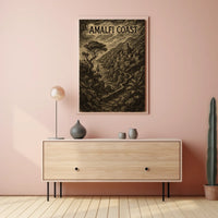 Amalfi Coast Poster Wall Art Coastal Decor Print Collection