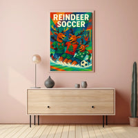 Reindeer Soccer Poster