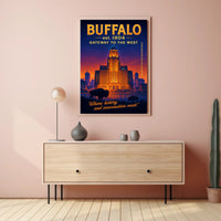 Buffalo Gateway to the West Poster Art Print PosterGoat