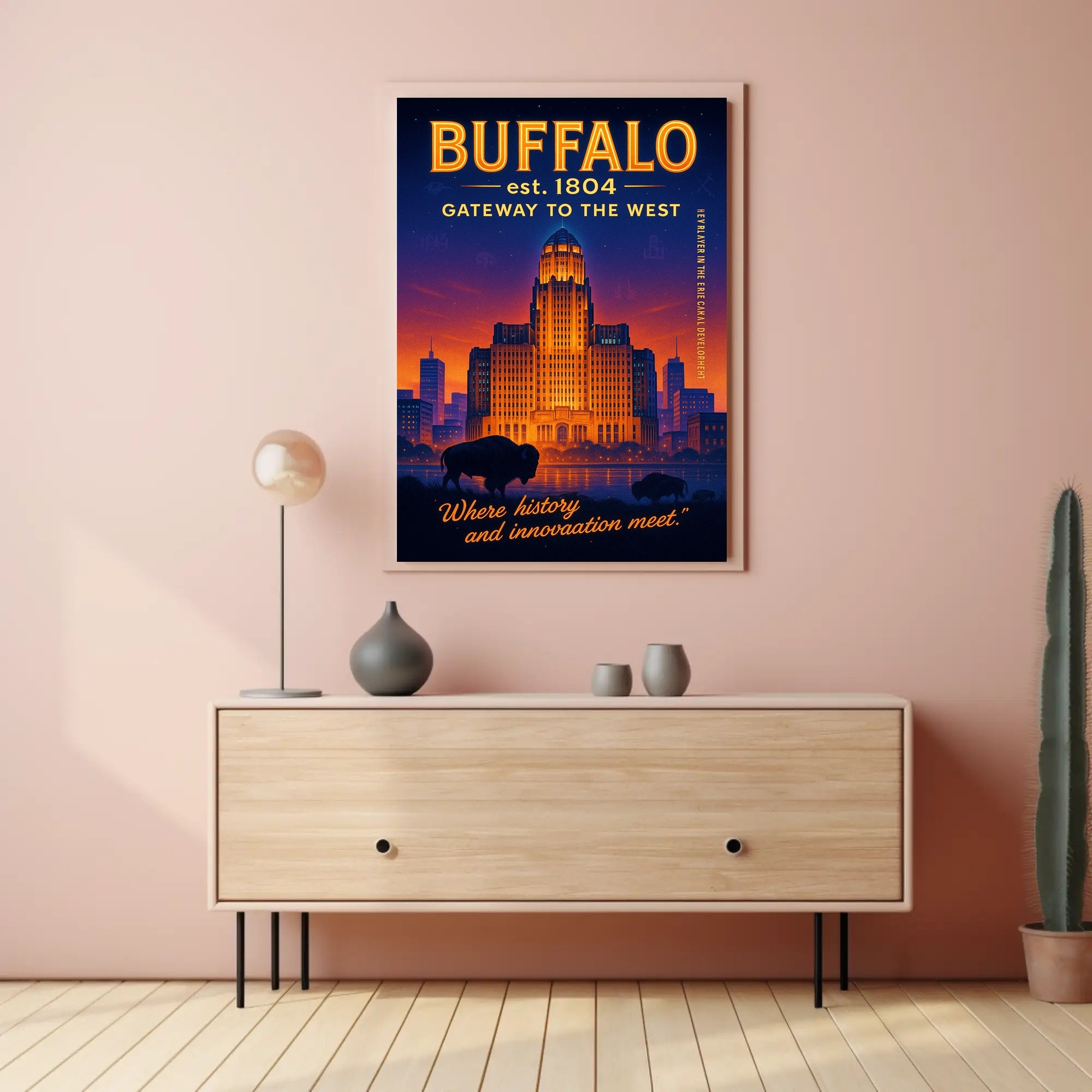 Buffalo Gateway to the West Poster Art Print PosterGoat