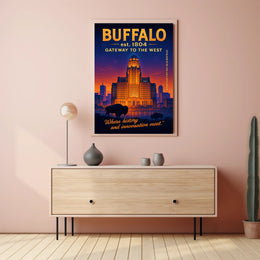 Buffalo Gateway to the West Poster Art Print PosterGoat