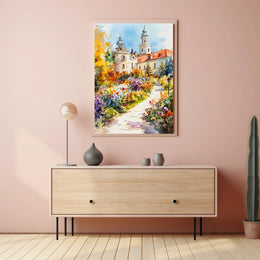 Belarus Nesvizh Castle Gardens Poster