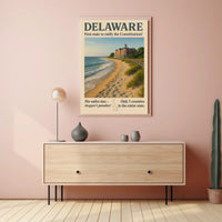 Delaware First State Highlights Wall Art Print PosterGoat