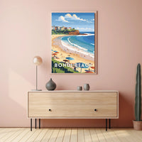 Bondi Beach Vintage Travel Artwork Poster