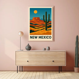 New Mexico Desert Landscape Poster