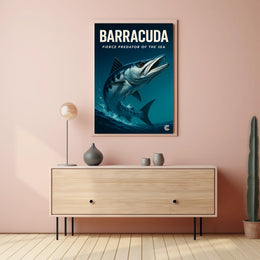 Barracuda Fierce Predator Of The Sea Poster