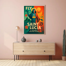 Fly to Saint Lucia Poster