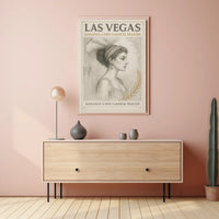 Neoclassical Woman with Las Vegas Poster
