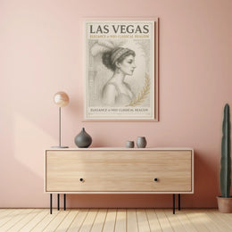 Neoclassical Woman with Las Vegas Poster