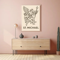 St. Michael Archangel Modern Art Poster