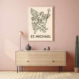 St. Michael Archangel Modern Art Poster