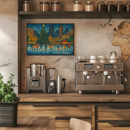 Winter Festivities in Detroit Poster