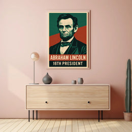 Abraham Lincoln Sixteenth President Realism Poster