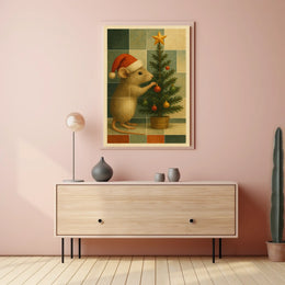 Christmas Mouse Decorating Poster