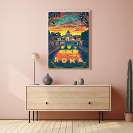 Rome's Majestic Architecture Featured Travel Poster
