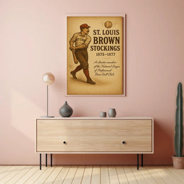 St. Louis Brown Stockings 1875-1877 Poster