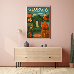 Georgia A Land Of Timeless Charm Poster