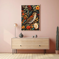 Nature's Harmony Wall Art Print with Bird Design