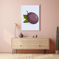 Plum Illustration Poster