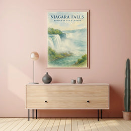 Niagara Falls Watercolor Dreamland National Park Poster