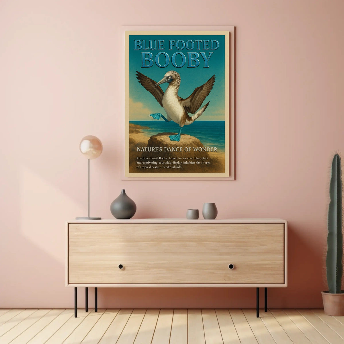 Blue-footed Booby Natures Dance of Wonder Poster