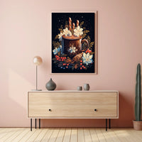 Cozy Holiday Beverage Art Print - Abstract or Artistic Poster