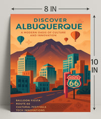 Discover Albuquerque Wall Art Print PosterGoat