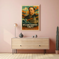 William Howard Taft 27th President of the United States Layered Digital Collage Poster