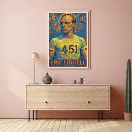Eric Liddell 451 Geometric Portrait Art Poster