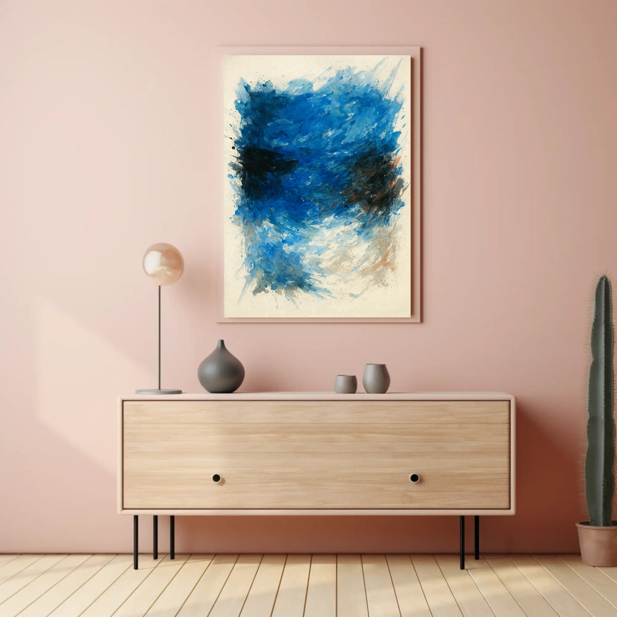 Abstract Blue Swirl Abstract Poster