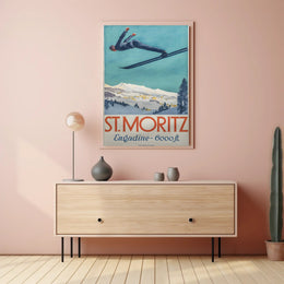 St. Moritz Ski Poster PosterGoat